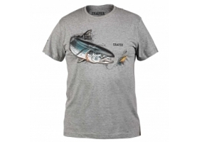 T-Shirt Traper Art Salmon Dark Grey