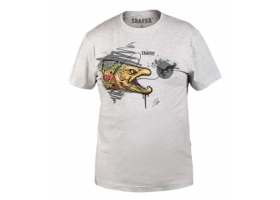 T-Shirt Traper Art Trout Light Grey