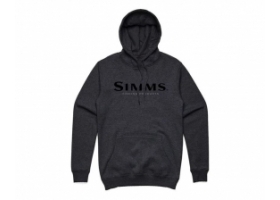 Simms Logo Hoody Charcoal Heather