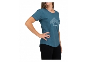 Simms Women's Floral Trout T-Shirt Steel Blue Heather